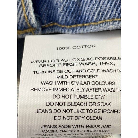 NWT Rollas Womens‎ Classic Denim Mini Skirt Size 24 Pockets Raw Hem Vanessa Blue - Picture 16 of 16